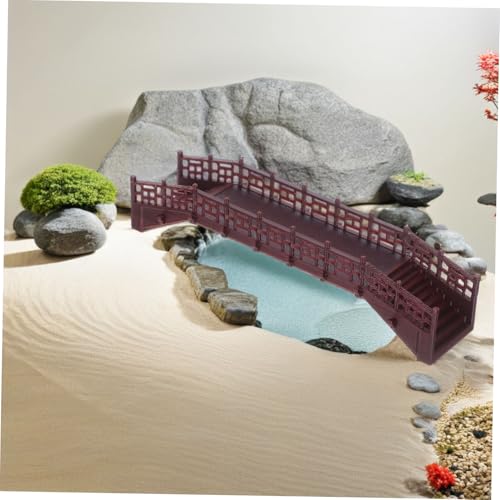 Zerodeko Miniature Chinese Bridge Model for Micro Garden Decor Vintage Long Bridge Landscape Ornament 7.5 Plastic Garden for Sand Table and Aquarium Decoration