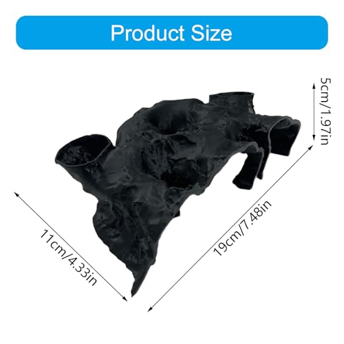 Aquariums Hideaway House Decoration Safe for Pet Fish Shrimp Shelter Cave Tanks Aquascaping Ornament Hiding Shelter - color: Black