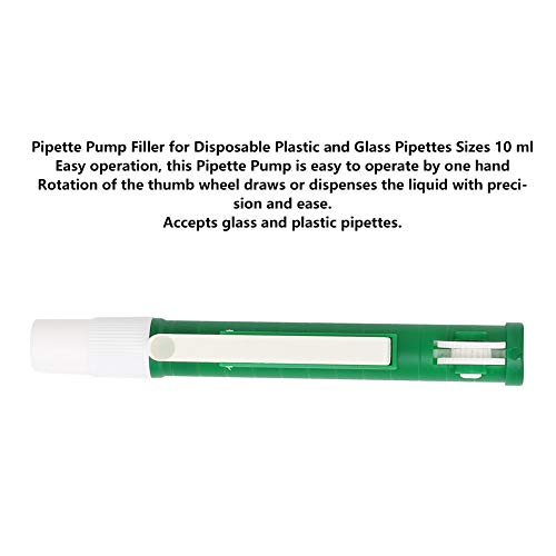 Manual Pipette Pump Filler Disposable Plastic and Glass Pipettes 10 ml Lab Pipettor