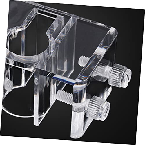 COLLBATH Aquarium Fixed Clip Durable Acrylic Pipe Clamp for Fish Tank Easy Installation Space Saving Design Secure Inlet Outlet Pipe Holder