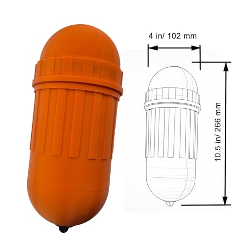 SPEARFISHING WORLD Flasher Kit Reflective Flasher Lure Kit with Float Container for Attracting and Spearing Pelagic Fish Like Tuna, Wahoo, Amberjack, Kingfish, Marlin, Sailfish. - size: Large