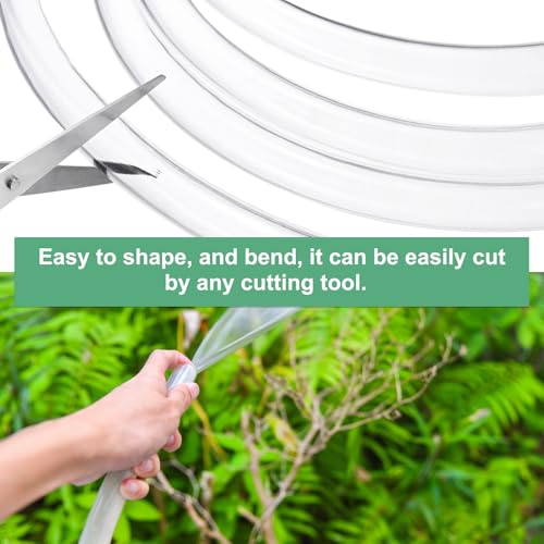 M METERXITY Clear Plastic Tubing, 0.47Inch(12mm) ID 0.59Inch(15mm) OD, 7ft(2m) Length PVC Tube Low Pressure Flexible Vinyl Tubing for Garden/Water Hose Airline Tube Aquarium - size: 0.47"×0.59"×7ft