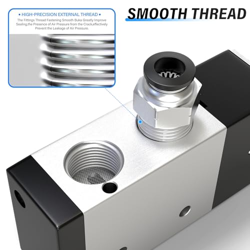 TAILONZ PNEUMATIC 1/4"NPT Solenoid Valve 3V210-08 DC12V Single Coil Pilot-Operated Electric 2 Position 3 Way Connection Type(Outlet wire) - size: 1/4"NPT/DC12V/Out of line, style: 2 Position 3 Way