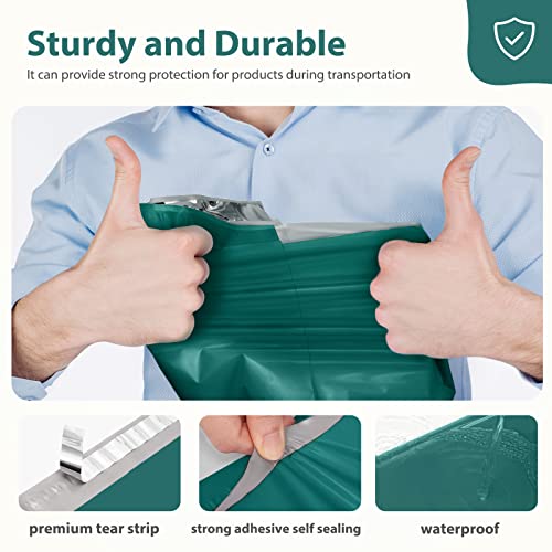 Fuxury Poly Mailers 10x13 Inch 50 Pcs, Waterproof Shipping Bags for Clothing, Strong Adhesive Shipping Envelopes for Small Business, Self Seal Mailers Poly Bags Mailing Envelopes Forest Green - color: Forest Green, size: 10x13" 50pcs