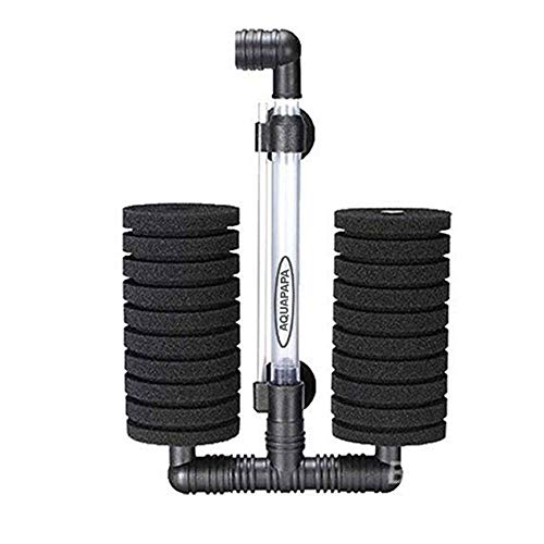 Aquarium Bio Sponge Filter 2 PCS for Fry Betta Shrimp Fish Tank Up to 55 Gallon Each., Quiet, Double Sponges