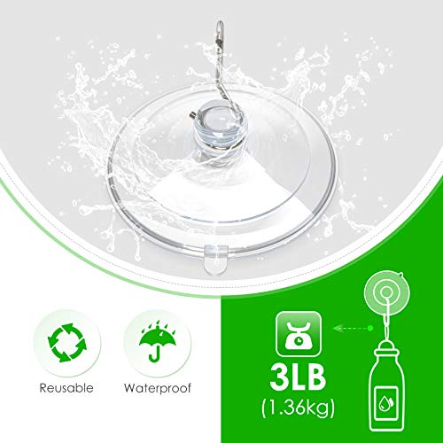 Hangerspace Suction Cup Hooks, 1.77 Inches Clear PVC Suction Cups with Metal Hooks Removable Small Suction Cups for Shower Bathroom Kitchen Wall Window Glass Door 12 Pack - size: Small