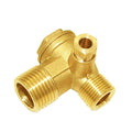 Joywayus Brass Air Compressor Check Valve Male Threaded Tube Connector G1/2"xG3/8"xM10*1 - style: style 2