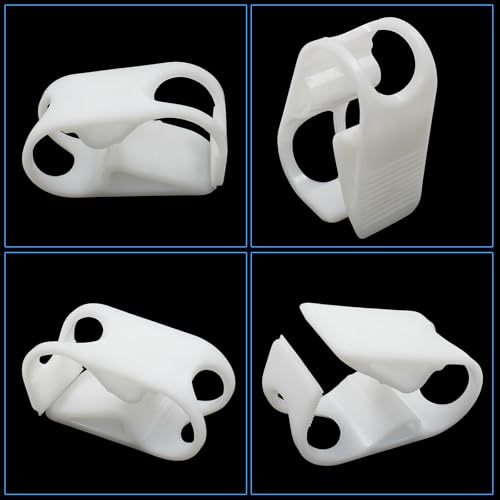 1/2" - 5/8" Plastic Tubing Clamps, 5 Pcs Adjustable Tube Clamp, Peg Tube Clip, Laboratory Pinch Valve Flow Control Hose Clamp for Control Wine, Beer Bottle and Infusion Bottle (White) - size: 1/2" - 5/8"