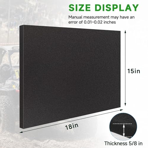 65-PPI Motorcycle Foam Filter Material for Uni Filter BF-1 BF1, Air Filter Material Foam Sheet, Cut-to-Size Pre-Filter Sponge Pads for ATV UTV Scooters Dirt Bike Lawn Mower, Black - color: Black
