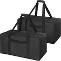COOLBEBE 24" Sports Duffle Bag - 53L Travel Duffel Tote Bag with Upgrade Zipper Weekender Overnight, Sturdy & Water Resistant Camping duffle (2Pack Black) - size: 24” x 12” x 12” 2Pack