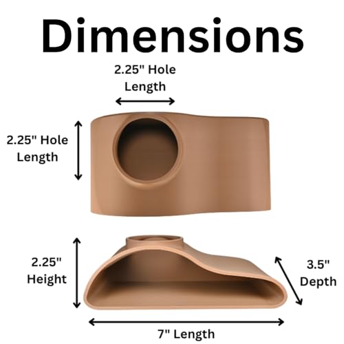Lucky Critter Aquarium Underground Tunnel Cave Natural Curve | Viewing Fish & Shrimp Under Gravel Tunnel | Fish Tank Decor Decoration Hideout Perfect for Corydora Catfish, Kuhli Loach, Pleco (Brown) - color: Brown