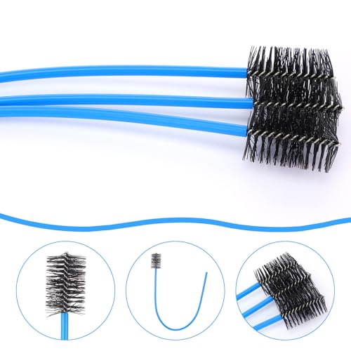 3 Pcs AC Drain Line Cleaner, Pipe Cleaners Condensate Pump Brush HVAC Condensate Drain Trap Clog Remover Filter Trap Flexible Long Pipe Unclog for Kitchen Sink Toilet Sewer Drains