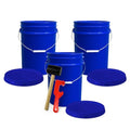 ePackageSupply 5 Gallon Plastic Bucket with Airtight Lid | Food Grade Bucket | BPA-Free | Heavy Duty 90 Mil All Purpose Pail | One 12" Rubber Mallet & One Lid Opener Included | 3 Pack - color: Blue, size: 3 Packs