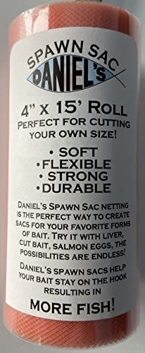 Daniel's Spawn Sac Netting - 4" x 15' Roll - color: Peach