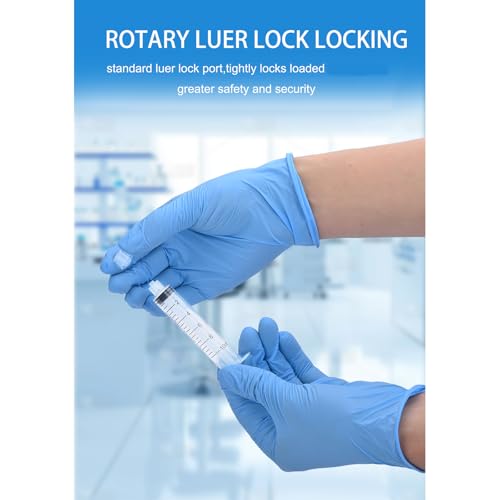 Luer Lock Syringe 10ml - Sterile Disposable Syringes without Needles (10 Pack), Individual Sealed Packaging - size: 10ml