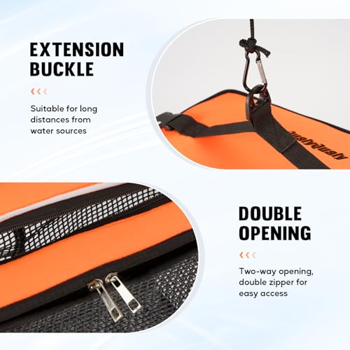QualyQualy Floating Fish Basket for Live Caught, 10/15 Gallons Foldable Fishing Holder Minnow Bucket Portable Collapsible Fishing Net Storage Cage for Live Fish Bait Live Well - color: Square, size: (10 GAL)-15*9*14IN