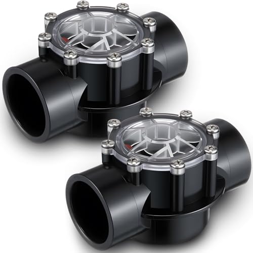 Dreyoo 2 PACK Pool Check Valve Compatible with Jandy/Pentair 2-Inch to 2-1/2-Inch Check Valve,180-degree Regulator Positive Seal & Non Lube Pump Flow Regulator for Swimming Pools and Spas - size: 2-Inch to 2-1/2-Inch