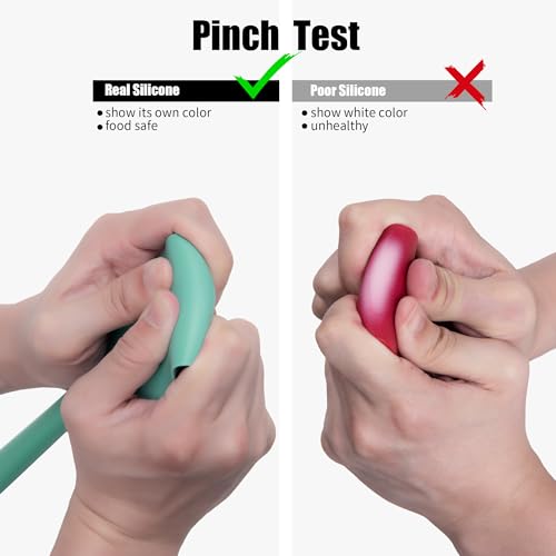 4-Piece Silicone Spatula Scrapers: Doosu 600°F Heat Resistant Food Grade Kitchen BPA Free Rubber Baking Cooking Tool Nonstick Utensil Set for Mixing, Scraping, Folding, Stirring, Serving (Aqua Sky) - color: Aqua Sky, size: Set of 4