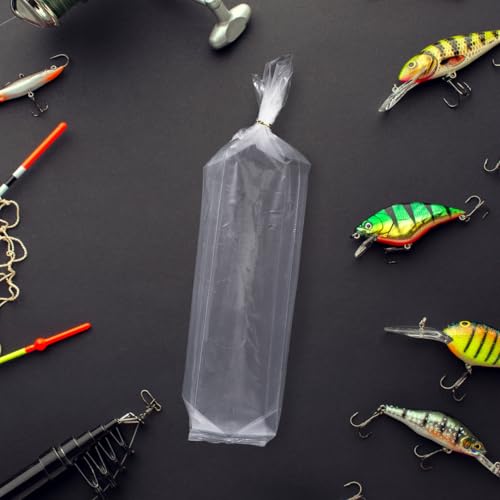 50pcs Clear Plastic Fish Transport Bags, Thick Aquarium Shipping Pouches for Live Fish, Secure Closure packing bags for Long Distance Transport, Temporary Isolation
