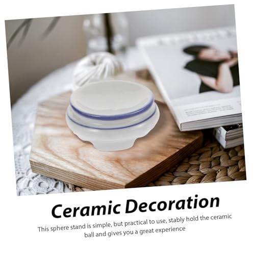 Crystal Ceramic Stand for Home Decor Elegant Table Display Base for Office Living Room Sturdy Stylish Ceramic Base for Artistic Showcase