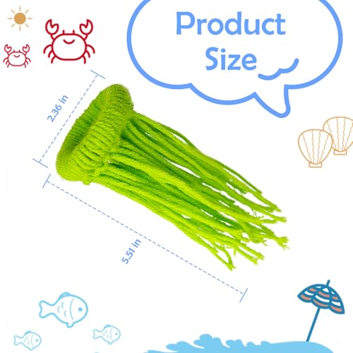 Fish Spawning Mops,Circular Spawning Mops for Fish,Fish Breeding Grass Mops,Floating Aquarium Plants Decor,Decorative Aquarium Grass for Breeding Spawning Fish(Green)