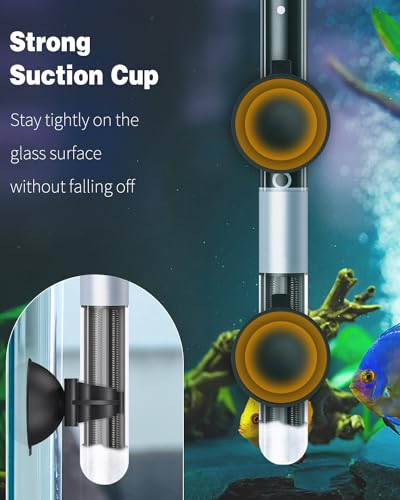 Pawfly Aquarium Heater Suction Cups Fish Tank Tube Light Sucker Holders 1.1 Inch Fixing Clips for Aquarium Heating Rod and Submersible Light (Not for Airline Tubing), 12 Pack