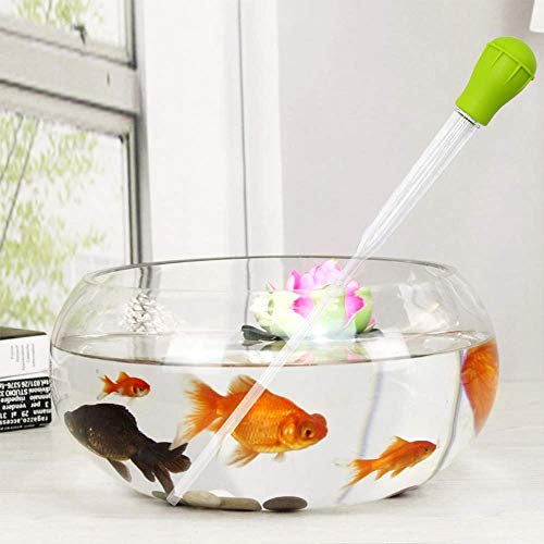 SLSON Aquarium Coral Feeder Waste Cleaner for Fish Tank Maintenance Long Pipette Suction Dropper Tool Acrylic Water Transfer Waste Remover Fish Feeder (20.4 inches)