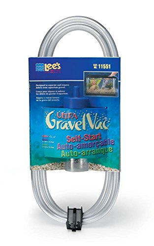 Lee Aquarium 41011551: Ultra GravelVac Self-Start Gravel Vacuum Cleaner with Clip, Mini 5In