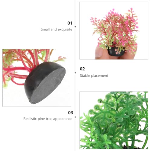 BESPORTBLE Artificial Aquarium Plants Mini Simulation Water Grass for Fish Tank Decor Plastic Aquatic Plant Adornments Betta Fish Tank Accessories Natural Style Aquarium Supplies 20 Pcs