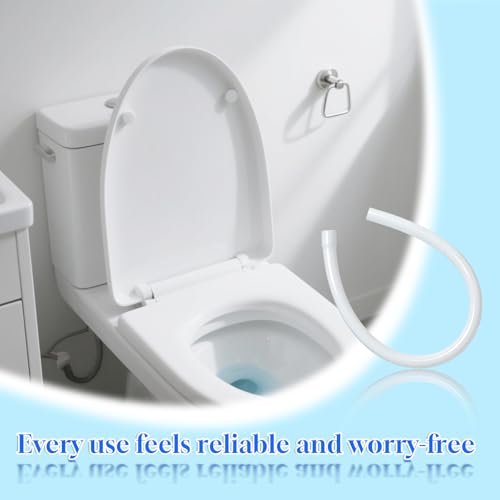 2PCS Plastic Toilet Refill Tube Hose Replacement Parts Compatible with 100, 200, 200A, 400A and Most Other Valves, 9.84 Inch white