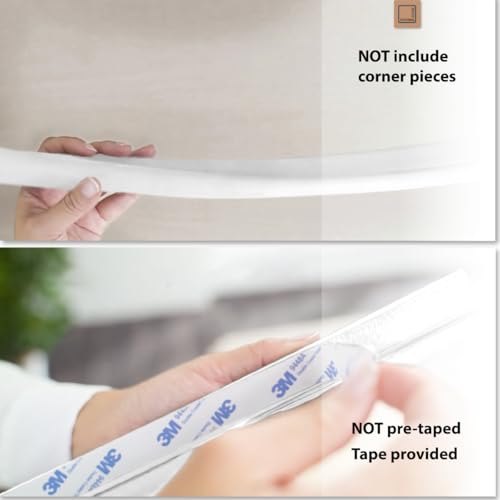 Roving Cove HeftyFit Edge Protector for Baby Proofing (6ft Large Edge Only), Heavy-Duty Soft Furniture Edge Bumper Guards, Desk Edge Cushion, Wall Corner Covers, 3M Adhesive, Oyster White (Off White) - color: Oyster White, size: Large 6 Foot (Pack of 1)