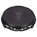 PATIKIL Planter Display Stand, 6.7 Inch Dia Plastic Round Bonsai Base Imitation Wood Style Stand Holder Home Decor Display for Table Lamp Teapot Base, Black - size: 6.7 Inch