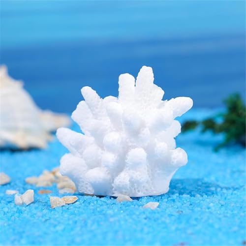 Coral Fish Tank Decorative Ornaments, Mini Small Underwater Accessories for Fish Tank Decoration, Starfish & Coral DIY Ornaments (6 Pieces)