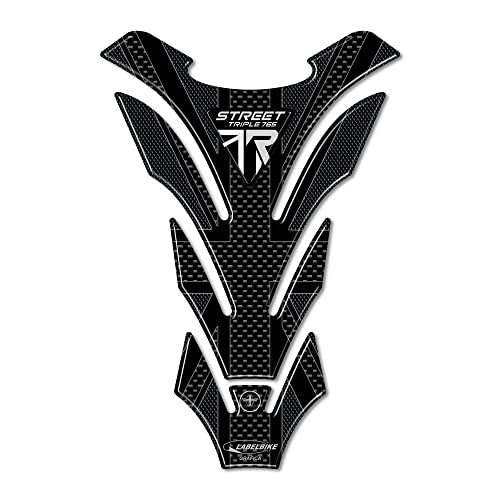 labelbike - 3D Sticker Motorcycle Fuel Tank Pad Protection and Decoration in Resin Compatible with Triumph Street Triple 765 R 2023