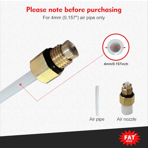 5Pcs Air Suspension Repair Kit M8 Air Valve Compatible with Mercedes-Benz W164 W221 W212 W211 W220 W251 Air Connector Tube Brass Fittings 1643200625 2123200358 2123200325 37126795013