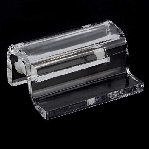 ZJchao 4-Pack Clear Aquarium Glass Cover Clips – Rimless Lid Holders Compatible with Flat- Fish Tanks, Secure Adhesive- Support for Glass Canopy Covers