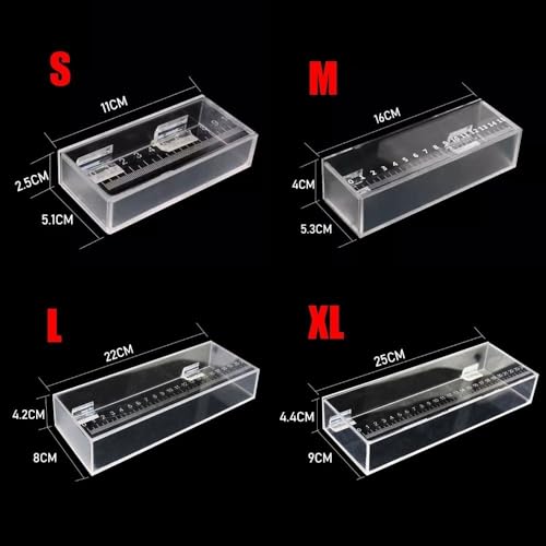 Fish Viewing Box Acrylic Outdoor Indoor Micro Landscape Fish Tanks Fishing Photo Tank Fish Breeding Tanks Photo Box with Scale(L) - size: L