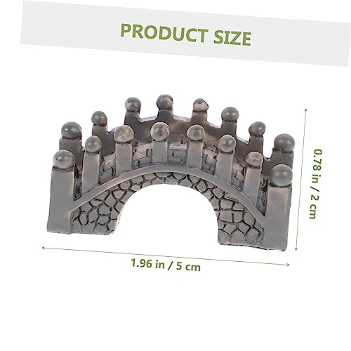 LIOOBO Garden Ornaments Fish Tank Decoration Miniature Resin Bridge for Fairy Garden House Terrarium Scene Grey Random Color