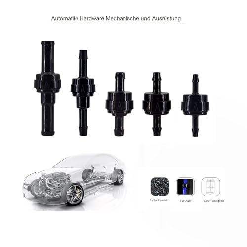 1/8" 3/16" 1/4" 5/16" PA66 Automotive Oil Line Spring Check Valve, Car Fuel Vacuum Check Valve, 2 PCS High Temperature and Corrosion Resistance one-way Oil Pump Check Valve (1/4" short) - size: 1/4" short