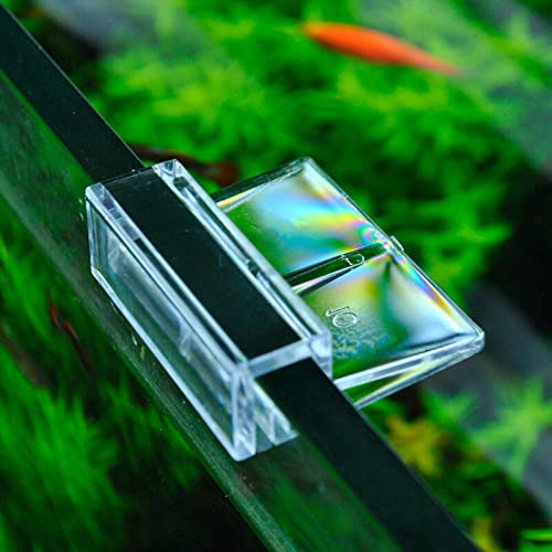 Aquarium Cover Clip, 8 Pcs 6/8/10/12mm Glass Fish Tanks Cover Clip Clear Color Acrylic Aquarium Cover Clip Support Holder Universal Lid Clips for Rimless Aquariums (8MM) - color: 8MM