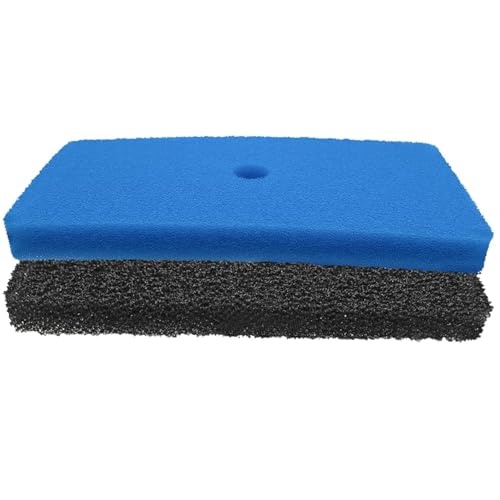 2PCS Pond Replacement Filter Pad 52231 10.63x5.1x0.82in Compatible with Thick Fine Sponge Filter Media 52229 Filter Box Black Blue