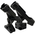 2 Pack Baitcaster/Spinning Rod Holder with Side Deck Mount - color: Black