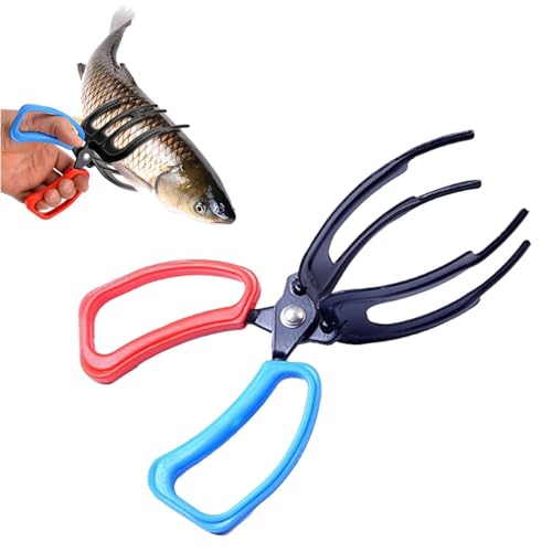 AIIONP Fishing Pliers Gripper, 2025 New Metal 3 Claw Fish Catch Gripper, Fish Control Clamp Claw Tong Grip Tackle Tool, Fish Scales Grip Grabber Fish Clamp Holder for Most Freshwater Fish - color: Small