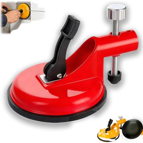 Adjustable Height Setter - Professional Countertop Leveling Tool, Aluminum Alloy Adjustable Height Setter Floors with Vacuum Suction & Precisionadjustment for Granite (Red) - color: Red