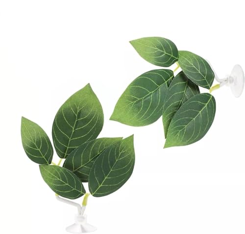 2 Pcs Fish Tank Accessories Fish Leaf Pad Aquarium Décor Simulating The Natural Habitat for Betta Spawning Grounds Breeding Resting Bed with Plastic Suction Cup