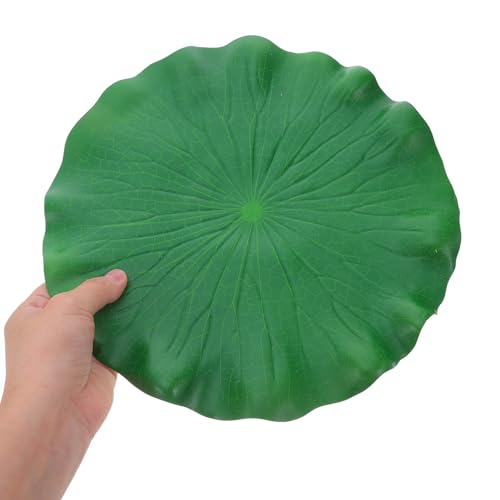 Garneck 12pcs Artificial Lotus Leaves Floating Water Pads Eva Realistic Green Pond Leaf Decorations for Aquarium Koi Fish Pond Home Décor