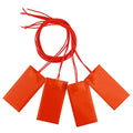 DERNORD 4PCS 12V 15W Silicone Heating Pad Rubber Flexible Heater Mat 50mm X 100mm - size: 12V 15W