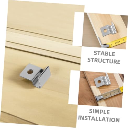 Angoily 4Pcs Stainless Steel Fish Tank Lid Clips Durable Aquarium Cover Support Brackets for Glass Panels Reliable Rimless Tank Accessory User Friendly Design for Secure Setup