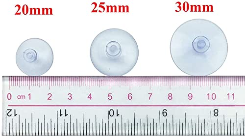 100pcs Mini Clear Plastic Suction Cups Without Hooks (20mm,25mm,30mm) - size: 20mm,25mm,30mm