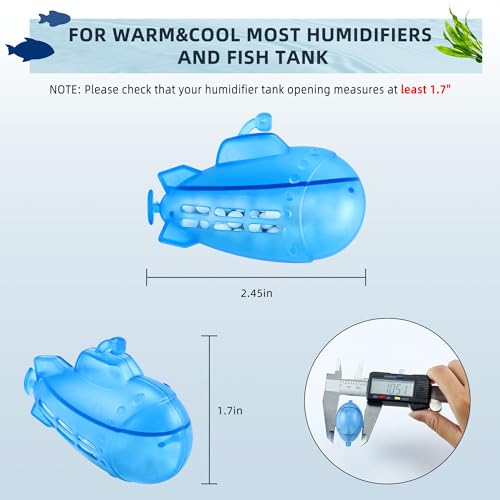 AMI PARTS Humidifier Cleaner Float Submarine for Warm&Cool Most Humidifiers and Fish Tank, Purifie Water, Soften Hard Water, Prevents Hard Water Build-Up, Universal Humidifier Tank Cleaner (9 Pack)